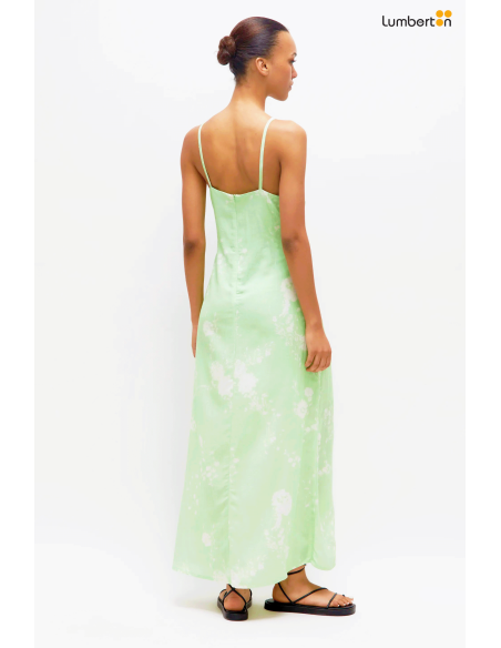 Vestido largo floral Matcha Latte41227