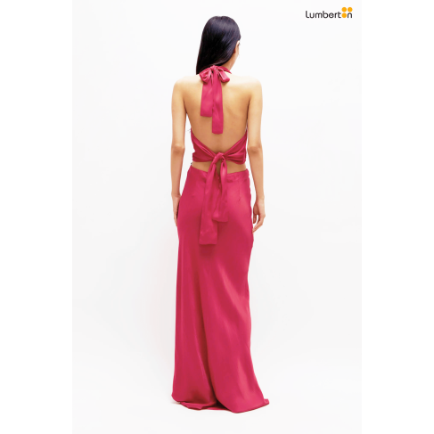 Vestido largo satinado... 2