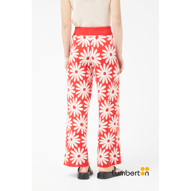 Pantalón punto estampado de...