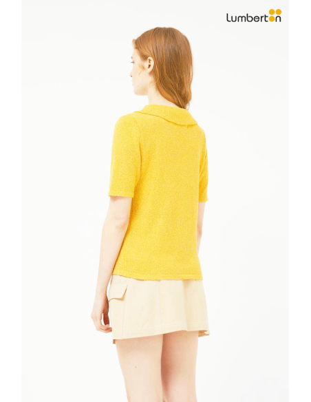 Jersei cuello polo amarillo10223