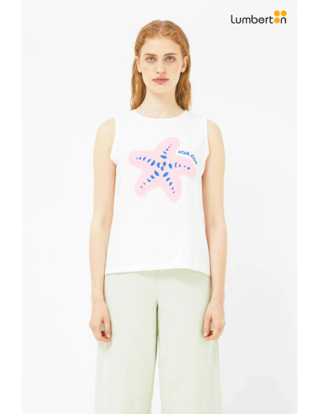 Camiseta sin mangas print estrella42113