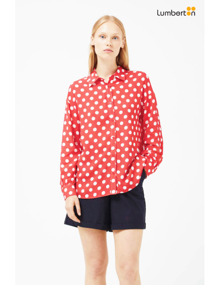 Camisa fluida oversize verde11045