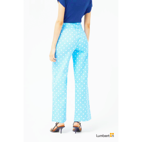 Jeans rectos lunares azul11006 2