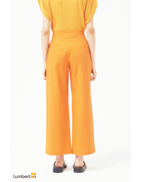 Pantalón de traje recto naranja43016