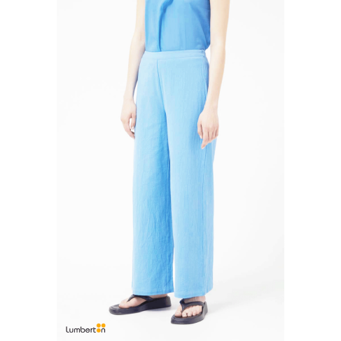 Pantalón largo recto azul12119
