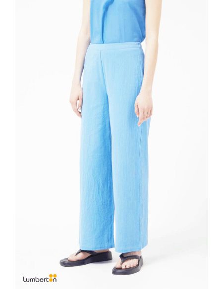 Pantalón largo recto azul12119