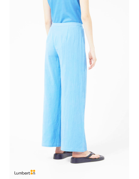 Pantalón largo recto azul12119