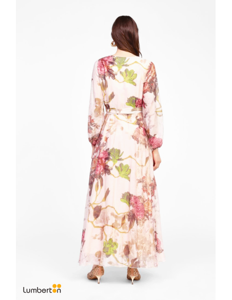 Vestido largo estampado floral043AE