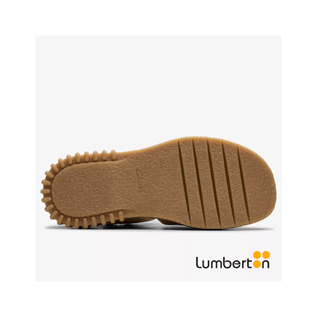 Sandalia Plataforma Beige con Hebilla...