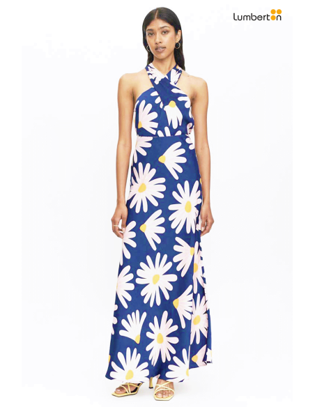 Top halter satinado floral Bellis Big11301