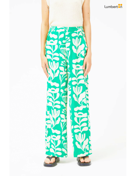 Pantalón recto floral Hortencia43007