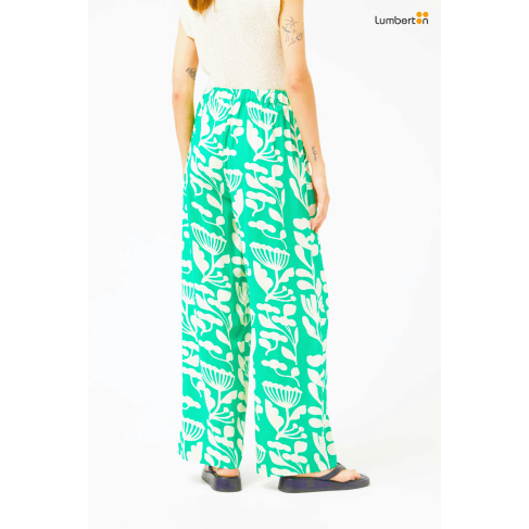 Pantalón recto floral... 2