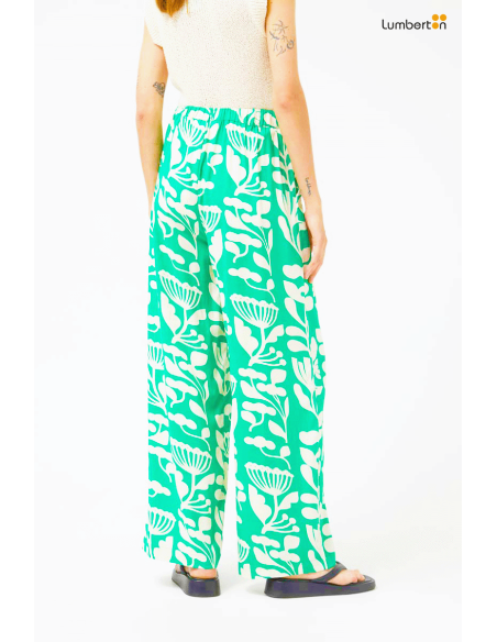 Pantalón recto floral Hortencia43007