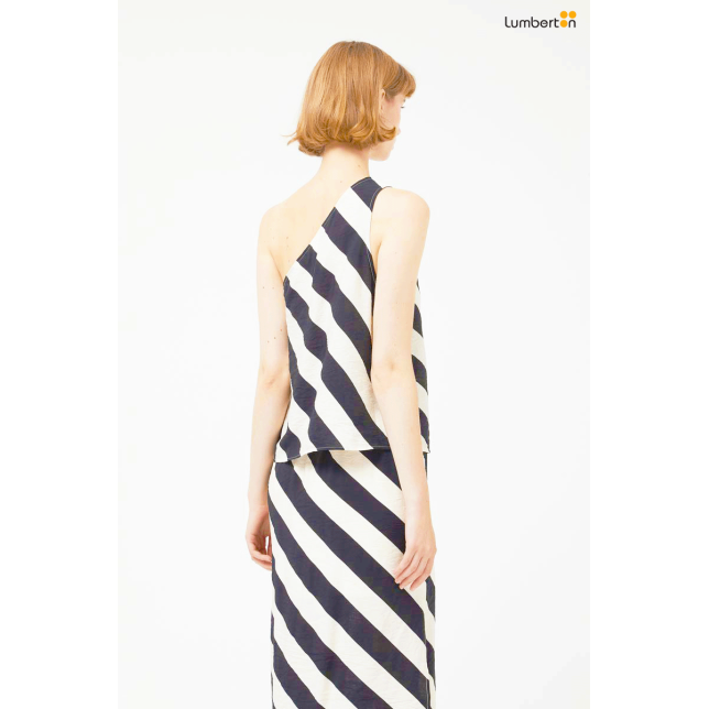 Top asimétrico rayas Cruela11015 Top asimétrico rayas Cruela11015