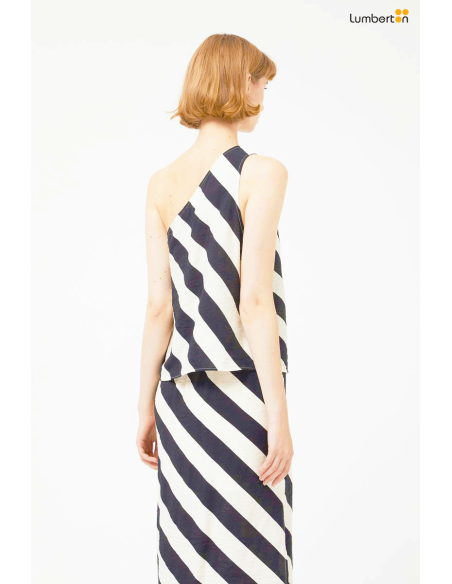 Top asimétrico rayas Cruela11015