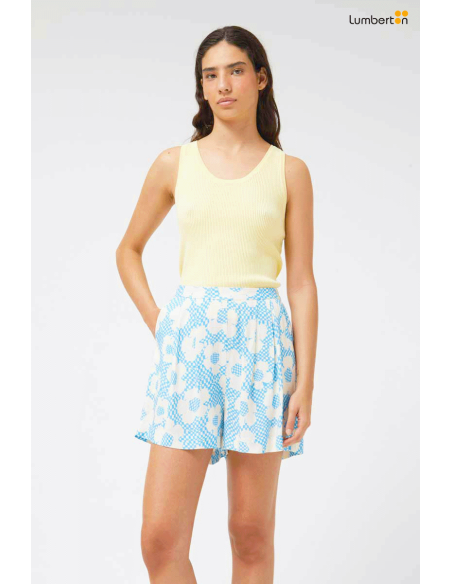 Top canalé tirantes amarillo10405