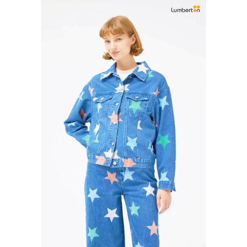 Chaqueta vaquera estampado...