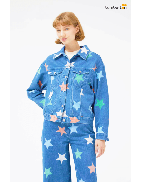 Chaqueta vaquera estampado de estrellas11065
