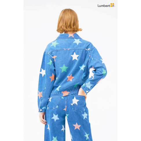Chaqueta vaquera estampado... 2