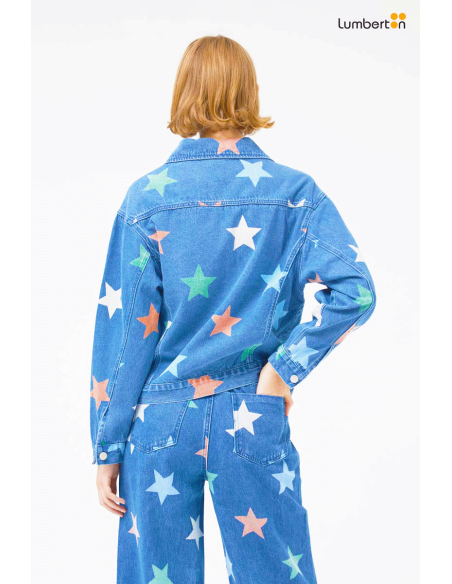 Chaqueta vaquera estampado de estrellas11065