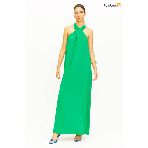 Vestido largo Abrochado...