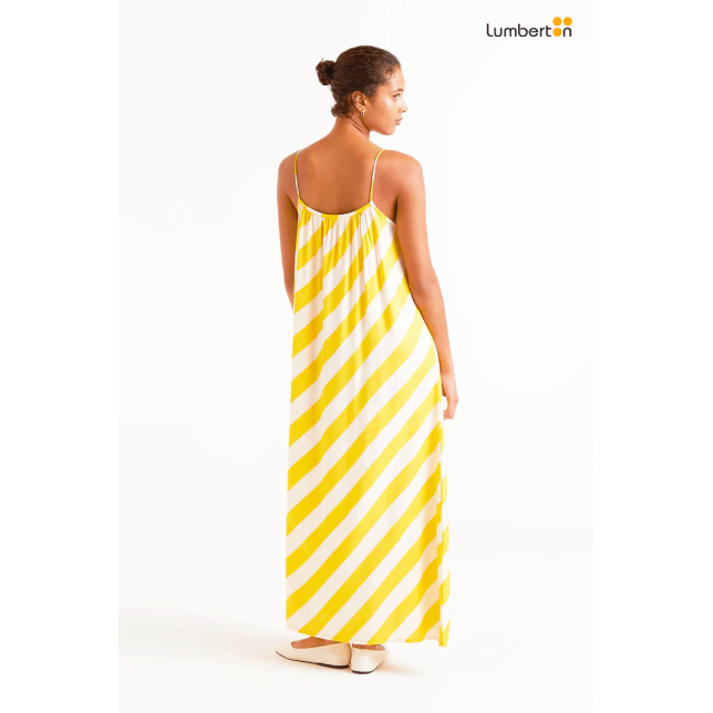 Vestido largo tirantes fino rayado40004