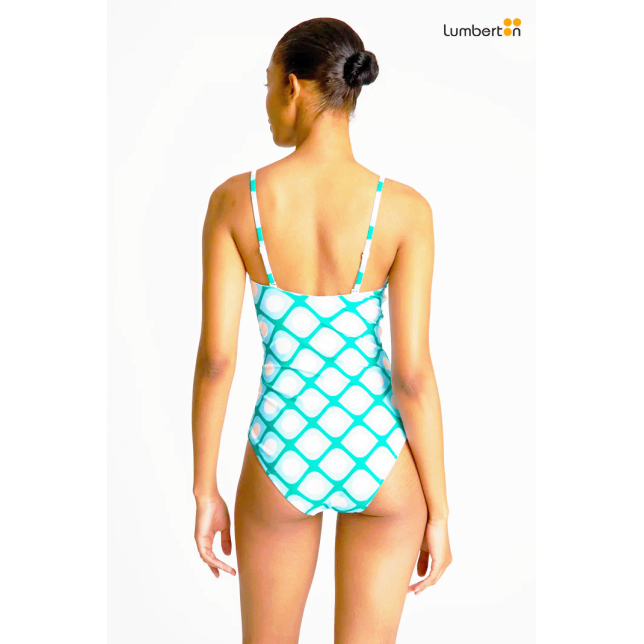 Bañador estampado verde, azul y...