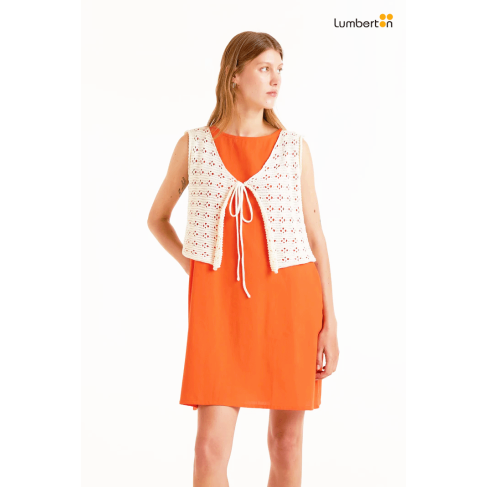 Chaleco crochet blanco10261