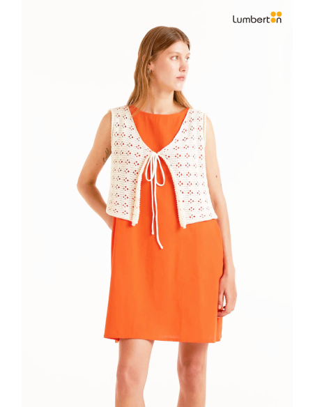 Chaleco crochet blanco10261