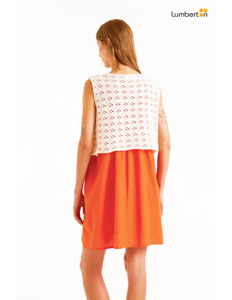 Chaleco crochet blanco10261