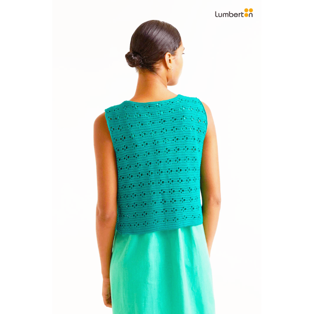 Chaleco crochet verde10260