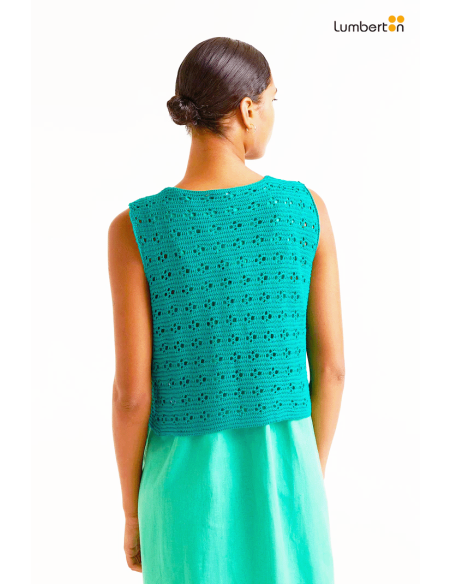 Chaleco crochet verde10260