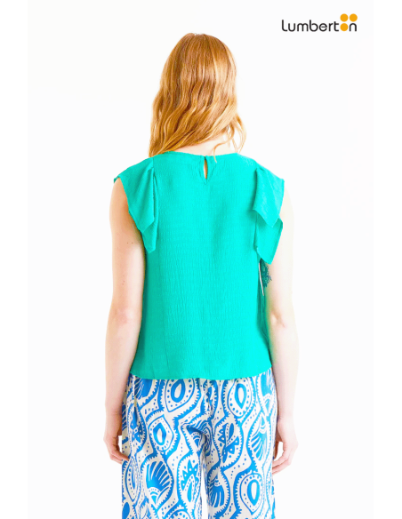 Top sin mangas verde11036