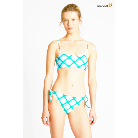 Top Bikini Estampado Azul,...