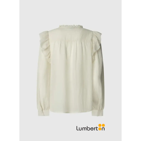 Blusa beig con volantes... 2