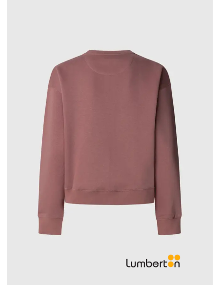 Sudadera cuello redondo rosa con logo BADDY