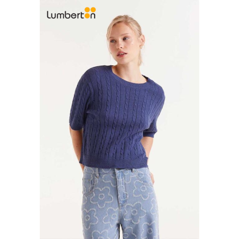 CAMISETA MUJER AZUL CORTA...