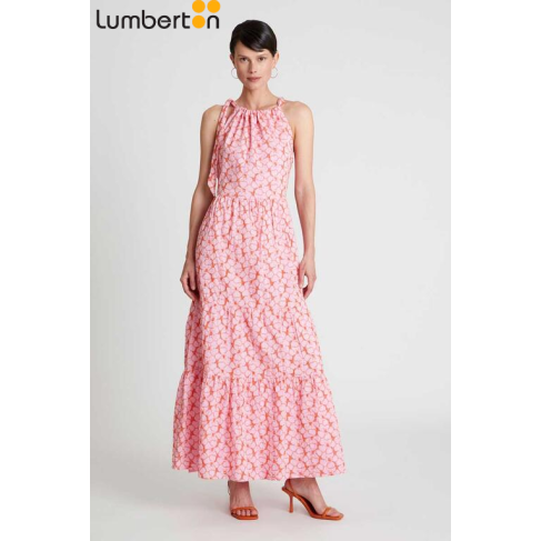 Vestido largo flores sin...