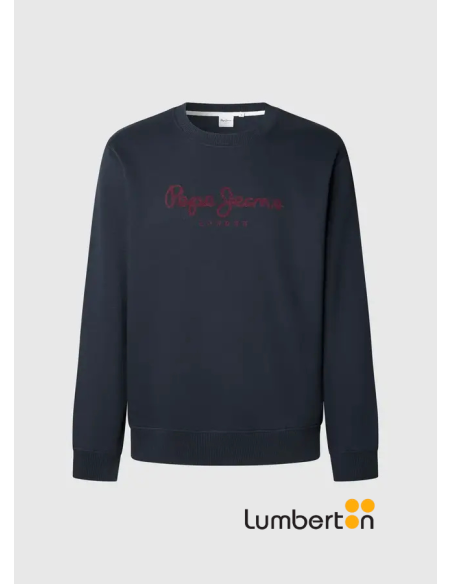 Sudadera cuello redondo azul marino MACBEAM