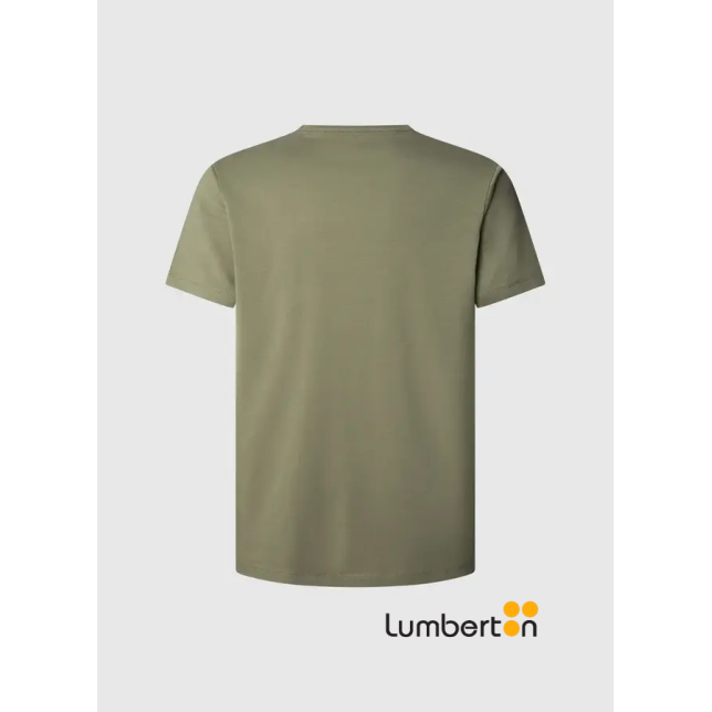 Camiseta básica m/corta verde militar...
