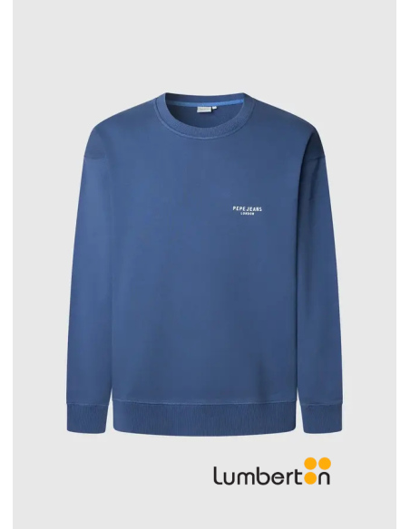 Sudadera básica azul desgastado MARTIN