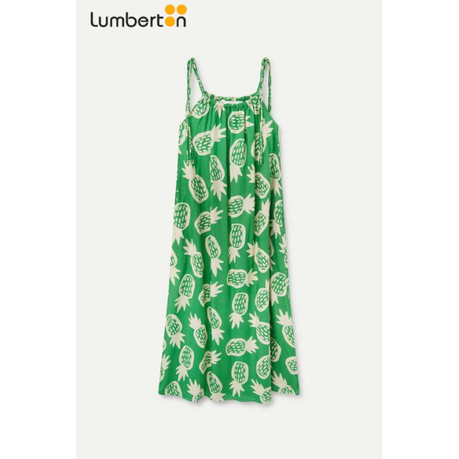 Vestido Largo verde Piña44104