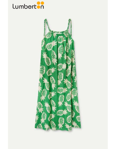 Vestido Largo verde Piña44104