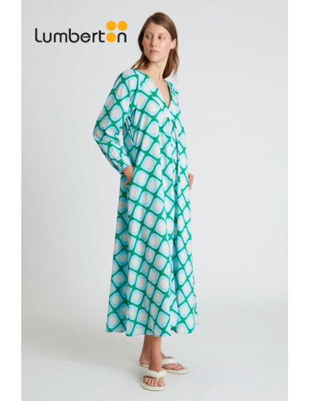 Vestido Largo Estampado Azul44901