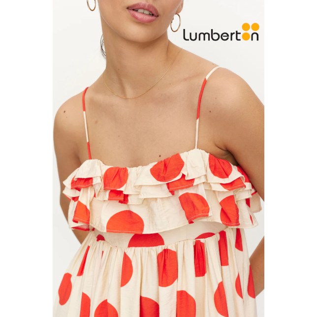 Vestido Topos Rojo11306