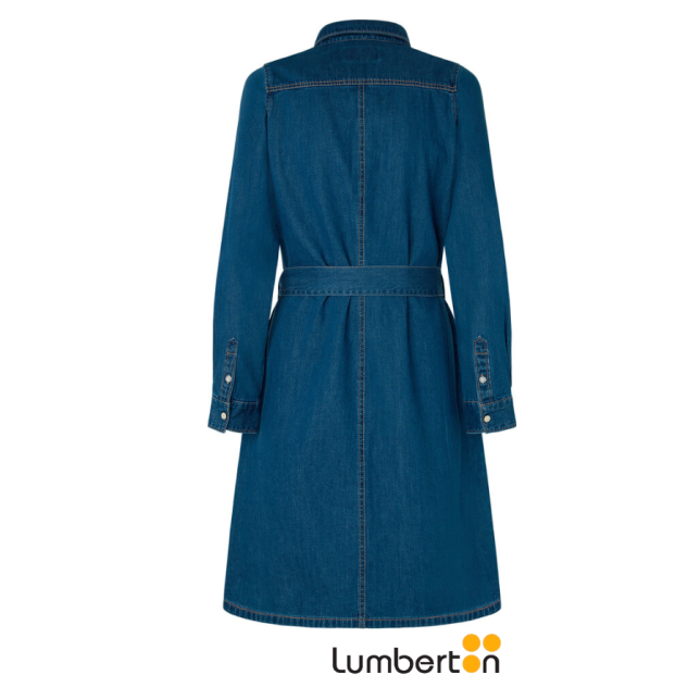 Vestido Tejano Azul Midi...