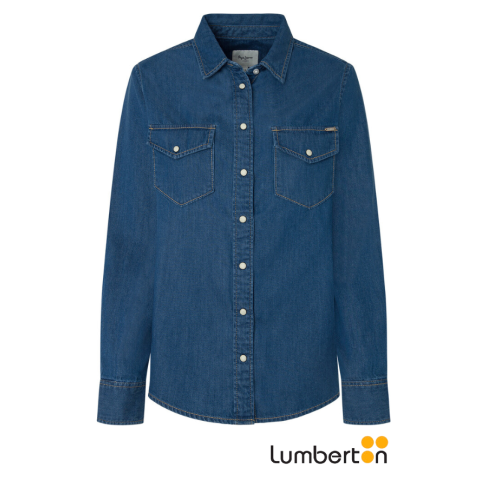 Camisa Vaquera Azul Botones...