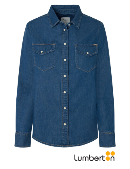 Camisa Vaquera Azul Botones BlancosREGULAR