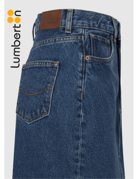 Falda Larga Tejana Azul Corte DelanteMAXISKI