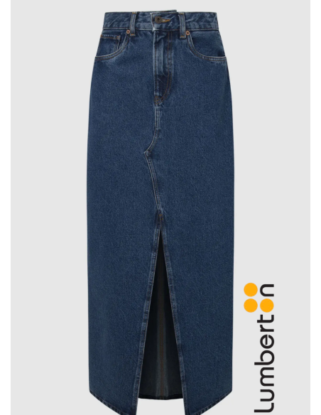 Falda Larga Tejana Azul Corte DelanteMAXISKI